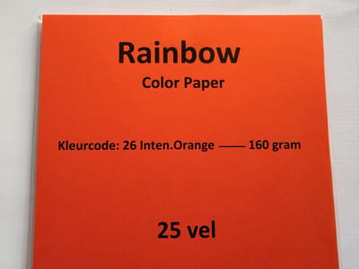 Rainbow kl-26 intense oranje 25 vel 160 gram papier
