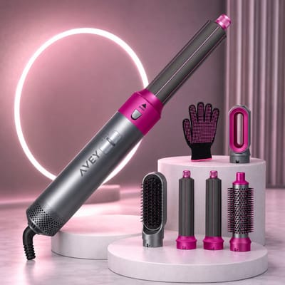 AVEY® Airstyler 5 in 1 Multi Styler Föhnborstel SET - Föhn - Hairwrap - Krultang – TikTok - V3 Vernieuwde ION-Technologie