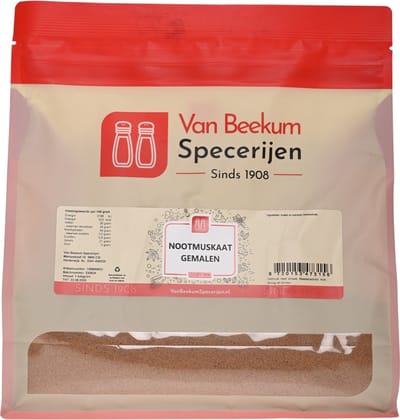 Van Beekum Specerijen - Nootmuskaat Gemalen - 1 KG (hersluitbare stazak)