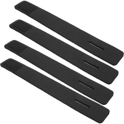 4 Stuks Outdoor Hengelhengelhengel Hengelhengel Antislip Bevestigingsband met Klittenband Zwart black