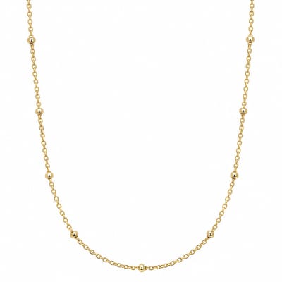 Pax Amare Satelliet Schakelketting - 18k Goud Verguld Stainless Steel Ketting - 45cm + 5cm