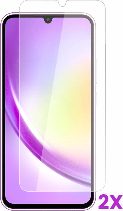 AziLine Screenprotector 2X geschikt voor Samsung Galaxy A34 5G - 9H Luxe Tempered Glas 2X Bescherming A34 - Premium Kwaliteit Glas Schermbescherming geschikt voor Samsung Galaxy A34