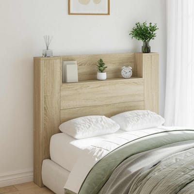 vidaXL - Opslag - hoofdeinde - met - LED - Sonoma - Eiken - Bewerkt - hout