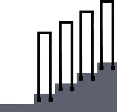 Trapleuning Leuning - Buitentrap Balustrade - Veilig Traplopen - Zijmontage Smeedijzer - 50cm - Zwart