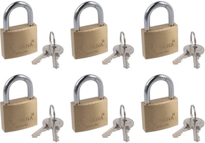 Raadsma Hangslot Voordeelverpakking - Gelijksluitend - 40mm - 6 stuks