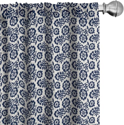 ABAKUHAUS Gordijn – 2x75x175 cm – Microvezel, halverduisterend – Violetblauw