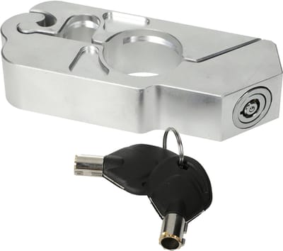 Aluminium (massief) gashandelslot / remgreepslot zilver Motor Scooter Bromfiets