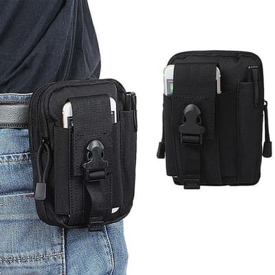 Heuptas I Outdoor Riem Tas I Heuptas I Waterdicht I Survival Tas I Telefoontas I Survival Tas I Zwart