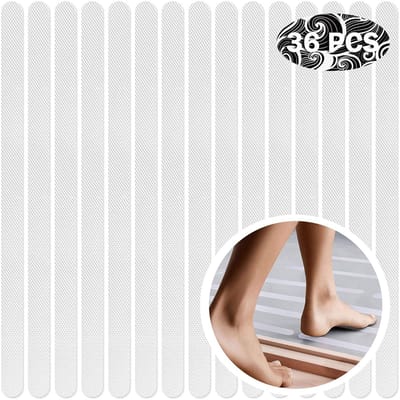 Dailygoods- Badstickers 36 Stuks - Antislipstrips Douche - Zelfklevend - Transparant - Effectieve Bescherming - 2 x 38CM