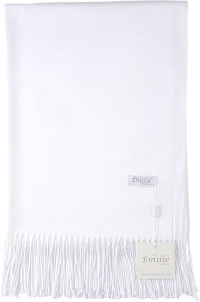 Emilie Collection - sjaal - wit - omslagdoek - pashmina - 200X70CM - 100% Gerecycled polyester