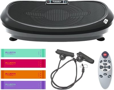Vibratieplateau - Trilplaat Fitness - Spieropbouw Training - 3D Bewegingstechnologie - 77 x 45 x 15 cm - Zwart