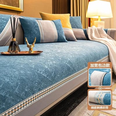 Moderne Gekleurde Bankhoes Luxe Chenille Antislip Bankkussen Vier Seizoenen Universele Hoes Anti Kattenkrabmatten 70x70cm 1pcs