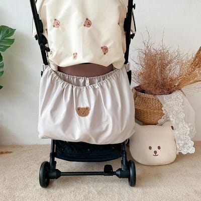 Herbruikbare wasbare babymelkfles luiers zakje outdoor reiskinderwagen hangende opbergorganisator luier opbergtas beige