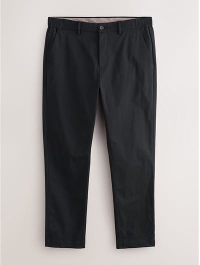 Next - Heren - N. Premium nette chino van een mix van katoen en TENCEL™-lyocell, met comfortabele tailleband en slanke pasvorm - Zwart