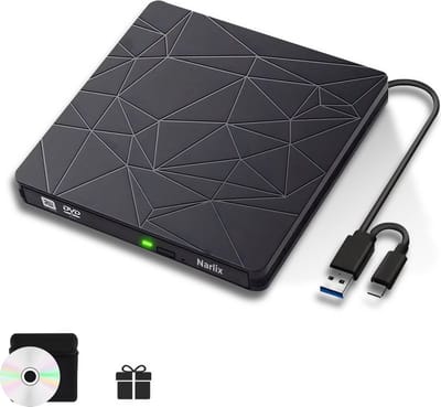 Externe DVD Speler - Externe DVD speler voor laptop - DVD/CD Drive voor Laptop - Brander - Optical Drive - USB 3.0 & USB C - Geschikt voor Windows, MacOS en Linux