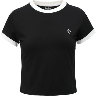 Forplay T-shirt - Crop T-Shirt black - S tot XXL - voor Vrouwen - zwart