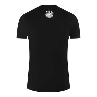 Aquascutum Heren Londen Geborduurd T-shirt met rugprint (Zwart)