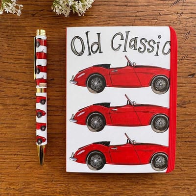 Alex Clark Small Chunky Notebook Classic Car~ Softcover Notitieboekje Oltimer