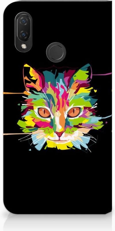 Huawei P Smart Plus Magnet Case Cat Color