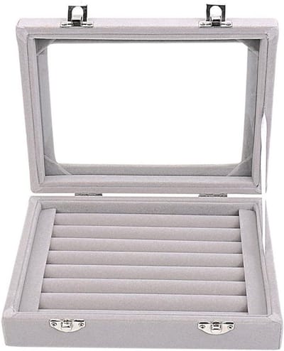 Sieradendoos - Opberger - Juwelen Organiseren - Transparant Design - 50x38x5 cm - Grijs