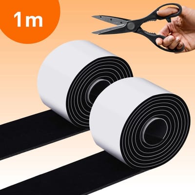 FLOOQ Anti Kras Zelfklevend Meubelvilt Zwart (rol 1 meter) - 5 cm breed - 3mm dik vilt - Stoelpoot beschermers - Stoelen - Meubels