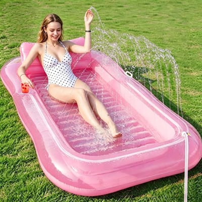 Opblaasbaar Zwembadbed met Rugleuning en Drinkbekerhouder - Ideaal voor Zomerplezier, Zwemmen en Ontspanning in het Water