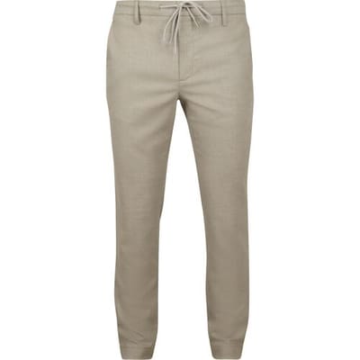 Alberto Broek Jump Flanel Herringbone Beige - Maat W 36 - L 32 - Heren - Chino