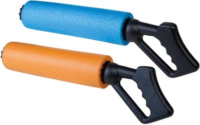 Waterpistool spuit - 3x - foam - 45 cm - met handvat en 2 spuitstanden - waterspeelgoed