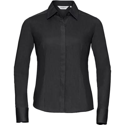Dameshemd met lange mouwen Russell Athletic Fitted Poplin