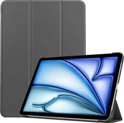 Coverup Tablethoes geschikt voor iPad Air 11 (2024/2025/2026) Hoesje - Tri-Fold Book Case met Wake/Sleep - Grijs