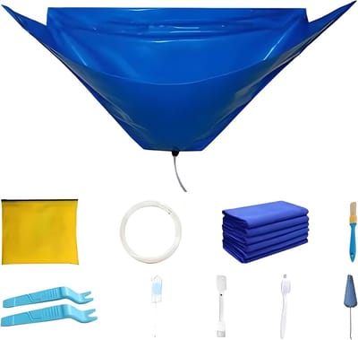 Airco Reinigingsset - Waszak Airco - Airco Onderhoud - Waterdichte Bescherming - 130 x 65 cm - Blauw