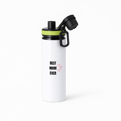 Hacebo® - Best Mom Ever waterfles met draaidop groen - Moeder - Mama - Moederdag - cadeau - verjaardag - Oma - water fles - 850ML