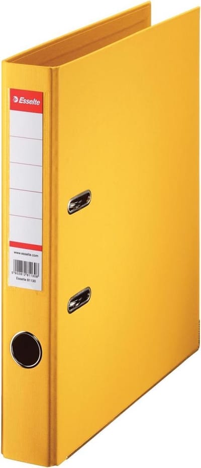Esselte ordner Power N��1 geel rug van 5 cm