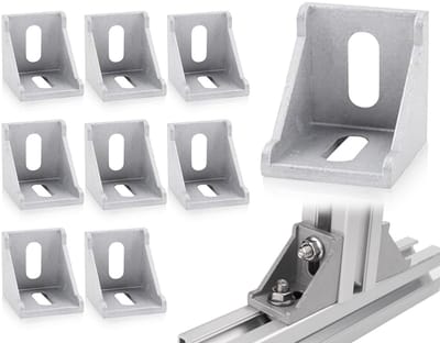 Dailygoods- Hoekverbinding 90 Graden - 8 Stuks - Aluminium Profiel - Bevestigingsmateriaal - Hoogwaardig - Duurzaam 6 mm - Hoekbevestiging