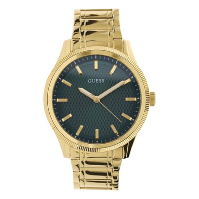 Guess Heren Guess stalen herenhorloge goudkleurig DEX GW0626G2 - Horloge - Staal - Goudkleurig - 43.50 mm