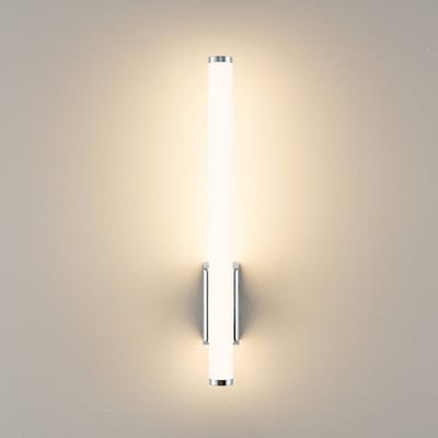 Molto Luce LED wandlamp VINA UP S, chroomkleurig, hoogte 40 cm, IP44 CCT