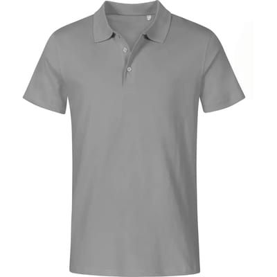 Herenpolo 'Jersey' met korte mouwen Light Grey - S