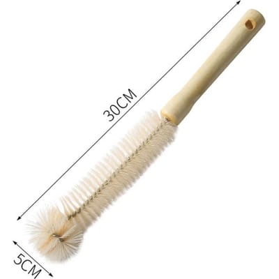 Outils de nettoyage de cuisine Bouteilles de boissons Épurateurs de verre Brosse de nettoyage en nylon Brosse de nettoyage de bouteille en bois avec long manche
