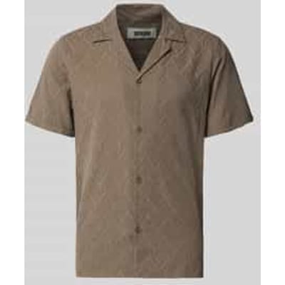regular fit vrijetijdsoverhemd van mix van viscose en katoen model 'Bijan'
