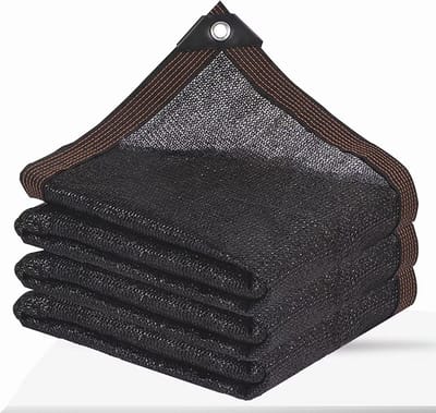 Schaduwdoek voor Tuin en Buiten, 90% Schaduw, Ideaal voor Pergola en Terras, Zwart, 10 x 12 FT