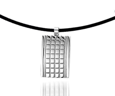 Montebello Ketting Bjorn - 316L Staal - Rubber - 30x20mm - 50cm