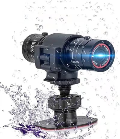 Bike Motorcycle Helmet Camera - 1080p Mini Sports Video Action Camera 120° Wide Angle with Waterproof for Car Handlebar Mountain Wilderness Outdoor Recorder Camcorder
