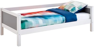 Flexworld Bedbank Jip - 90 x 200 cm - wit/urban grey