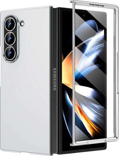 Geschikt Voor Samsung Galaxy Z Fold 6 - Schokbestending - Harde PC Ultradun - Back Cover Hoesje - Wit