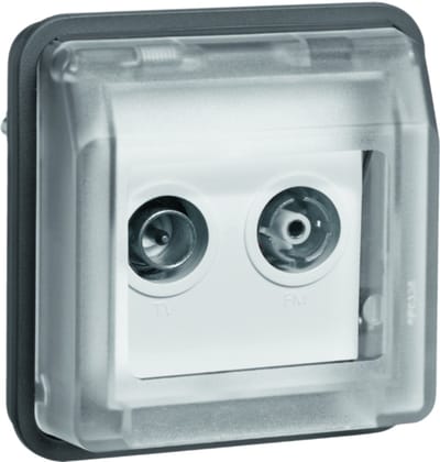 Hager 12033545 BER RADIO/TV EINDDOOS W1 GRIJS