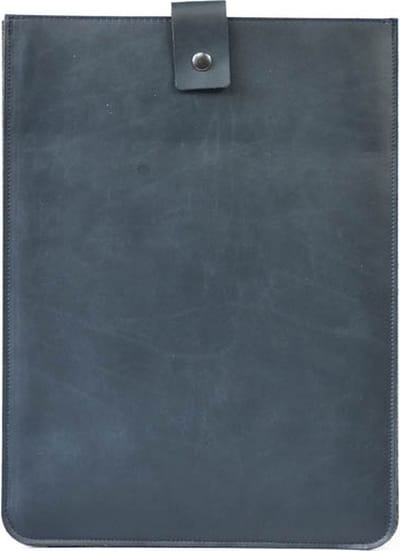 Laptop hoes NOUK -16 inch - Laptopsleeve - Nacht Blauw - Gerecycled leer en gerecycled wolvilt - Duurzaam