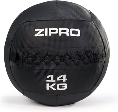 ZIPRO Medicijnbal 14kg - Medicine Ball - Fitness & Crossfit - Antislip Grip - Krachttraining - Zwart