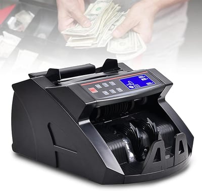 Geld Telmachine - Bankbiljet Teller - Efficiënt Tellen - UV MG Detectie - 900 Stuks/Min - Zwart