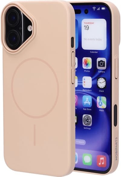 Mobiparts Slim Line Case geschikt voor Apple iPhone 16 - MagSafe Dune Sand