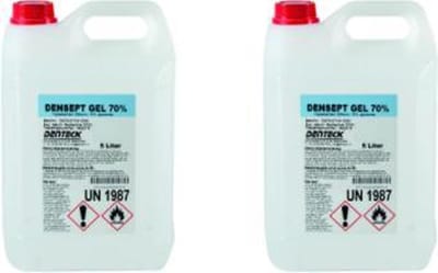 Denteck Densept Gel 70% 5L navulling | Heldere verdikte desinfecterende handgel 70% alcohol | 2 x 5 Liter